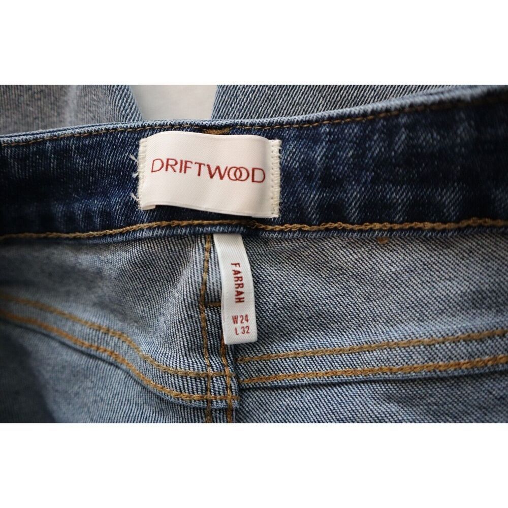Driftwood x FP Sz 24 Med. Wash Farrah American Bandstand Embroidered Jeans - Picture 5 of 11